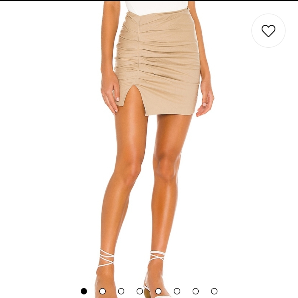 Lovers + Friends Revolve Zanele Mini skirt in Oatmeal sz M